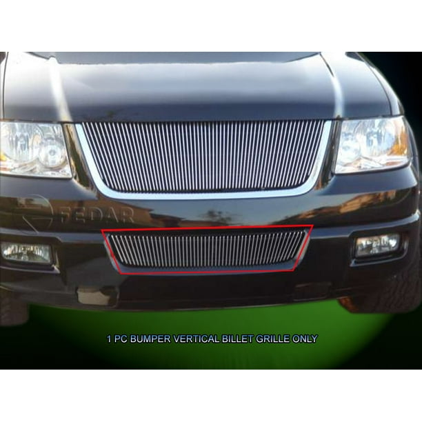 07-13 FORD EXPEDITION SUV UPPER BUMPER STAINLESS MESH GRILLE INSERT CHROME 5PCS